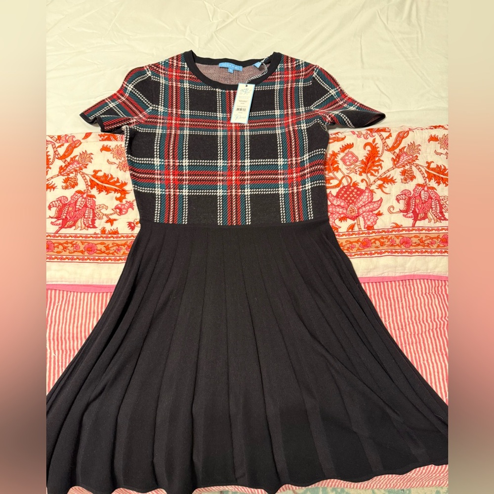 Draper James plaid sweater dress